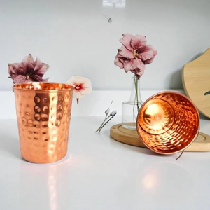 Verre 100% cuivre pur pour l'eau potable |   Gobelet en cuivre artisanal - Product Image 4
