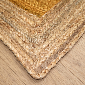 Alfombra NYKO MART Extra Grande de Yute Natural Orgánico, Estilo Bohemio, Ecológica, de Pelo Corto, Trenzada, de Color Sólido y Grosor Medio - Product Image 1