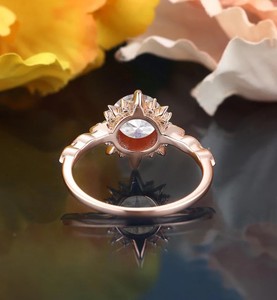 Round Cut Moissanite <b>Ring</b> 925 Sterling <b>Silver</b> Classic <b>Solitaire</b> Engagement <b>Ring</b> Elegant Minimalist Wedding Jewelry Gift for Her - Product Image 3