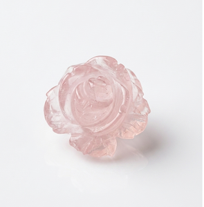 Cuarzo Rosa Natural Tallado en Forma de Rosa, Piedra Suelta para Pendientes y Collares, Venta al por Mayor - Product Image 1