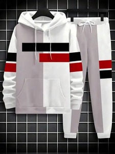 Thermal Hooded Casual <b>Tracksuit</b> Designed for Winter Comfort with Insulated Heavyweight Fabric Soft Texture Regular Fit - Product Image 4