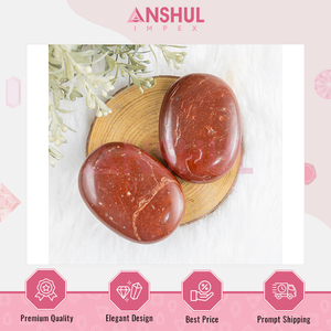 Pierre de palmier ovale polie et lisse en jaspe rouge naturel de 2,5 po, 1 kg – Cristaux de guérison très demandés favorisant l'équilibre et la connexion à la Terre – Anshul Impex - Product Image 4
