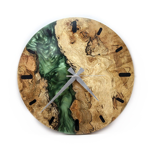 Reloj de Madera y Resina de Lujo, Personalizable en Tamaño y Color, Reloj de Mesa de Madera de Olivo, Reloj de Pared de Madera y Epoxi - Product Image 3
