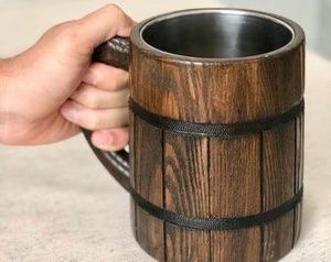 Jarra de cerveza artesanal de madera - Product Image 6