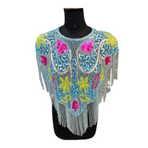Cape en dentelle à sequins perlés 2026 avec tissu 100 % coton et acier inoxydable aux meilleurs prix d'Inde - Product Image 1