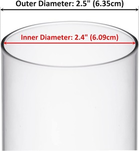 Porte-bougie en verre transparent à cheminée haute et personnalisée de 2,5 po de largeur x 14 po de hauteur avec deux côtés ouverts et un cache-tube pare-vent - Product Image 3