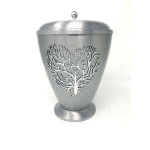 โกศบรรจุอัฐิรูปทรงโดม งานฝีมือโลหะโบราณ ลายใบไม้สลัก ราคาขายส่ง - Product Image 4