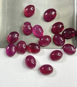 Fine Quality 100% Natural Reddish Pink <b>Ruby</b> Cabochon 7x9mm Heat-Treated Oval Shape Loose Gemstone for Jewelry Making - Product Image 4