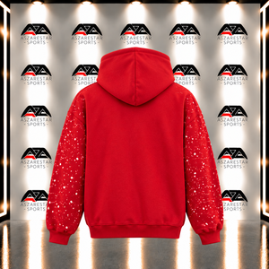 Sudadera con capucha y cremallera para hombre, diseño gráfico personalizado, estampado digital de invierno, estilo oversize, streetwear desgastado, diseño con salpicaduras de pintura - Product Image 3