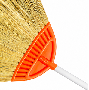 Balai en herbe de tigre naturelle durable en gros avec tête en aluminium et plastique, manche long et souple pour le nettoyage des sols intérieurs - Product Image 3