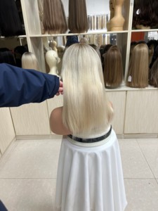 Perruques chinoises en gros sans colle, cheveux humains vierges bruts pré-épilés, transparentes HD pour dentelle, petites/grandes tailles - Product Image 5