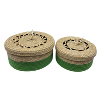 Paniers de rangement multifonctionnels en rotin naturel tressé rectangulaires - Bacs organisateurs faits à la main et écologiques pour la décoration de la maison