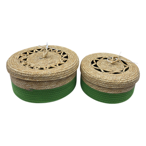 Cestas de Almacenamiento Rectangulares Tejidas Naturales - Contenedores Organizadores Ecológicos Hechos a Mano para Decoración del Hogar - Product Image 6