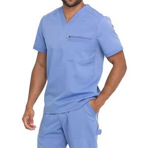 Customized <b>Nurse</b> <b>Scrubs</b> Sets Unisex Woven Polyester/Rayon Hospital Use Medical <b>Scrubs</b> Uniform - Product Image 4