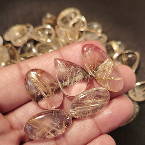 ควอตซ์รูทิเลตสีทอง ทรงกลมเจียระไนแบบบริลเลียนท์  หินพลอยหลวมที่ปรับขนาดได้  เครื่องประดับทำมือ  สินค้าขายดี - Product Image 6