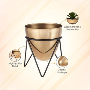 Macetero Metálico Hecho a Mano de Alta Calidad, Tamaño Personalizado, para Uso en Hogar y Jardín, con Autorriego, Bajo Precio, Acabado Tallado a Mano, para Uso en Centros Comerciales - Product Image 4