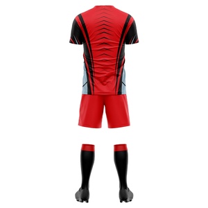 Conjunto de Uniforme de Fútbol Personalizable y Duradero, Ropa Deportiva de 2 Piezas con Impresión por Sublimación, 100% Poliéster, Servicio OEM - Product Image 2