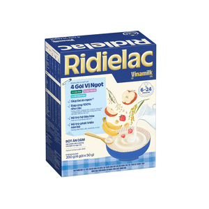 Vinamilk Ridielac - <strong>4</strong> sweet Flavors - <strong>Cereal</strong> for 6-24 <strong>months</strong> - 200g x 24 Boxes per Carton - Vitamin Enriched Formula - Product Image 1