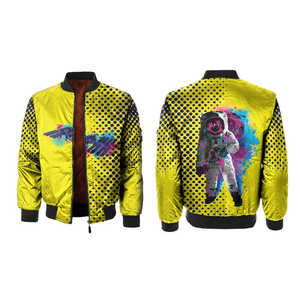 Chaqueta Bomber con Cremallera Frontal y Estampado de Camuflaje por Transferencia Térmica, Personalizada, de Poliéster Transpirable, Ropa Deportiva - Product Image 1