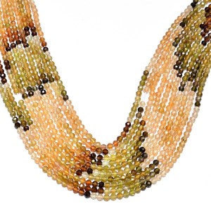 Cuentas Sueltas de Turmalina Multicolor AAA de 2mm-3mm, Cuentas Redondas Microfacetadas de Turmalina Natural Petrol, Gema Semipreciosa para Joyería - Product Image 1