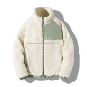 Sudaderas con capucha de lana de invierno personalizadas para hombre, ropa de calle estilo Hip Hop, cuello levantado, Patchwork, estampado bordado, borroso, de gran tamaño - Product Image 2