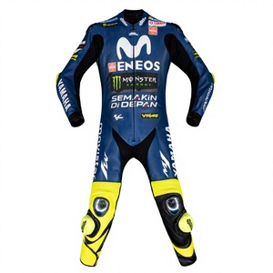 Traje de Carreras MotoCP de Cuero de Canguro/Vaca, Hecho a Medida por Ramaha, con Triple Costura, Profesional, de Una Pieza - Product Image 1