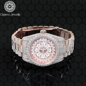 Reloj de Lujo Charm_Jewells de Acero Inoxidable con Caja Redonda de 36 mm, Cuarzo Analógico, Bisel con Diamantes, Moda Femenina - Product Image 3