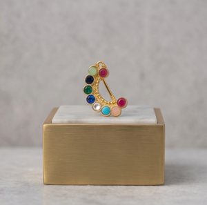 Divyoro Rainbow Crescent <b>NosePin</b> - Product Image 3