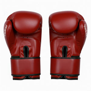 Guantes de Boxeo VIBESEWN de Cuero con Cierre Completo para Entrenamiento, para Adultos, Rojos, MMA, Empaque Personalizado - Product Image 2