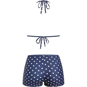 Ensemble de bikini vintage simple et basique, froncé, bretelles réglables, bas taille mi-haute, sans rembourrage - Product Image 3