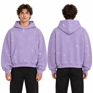 Sudadera con Pedrería Y2K, Sudadera Brillante con Hombros Caídos, Diseño Personalizado, Ropa Urbana, Estilo Diario, Looks Urbanos - Product Image 2