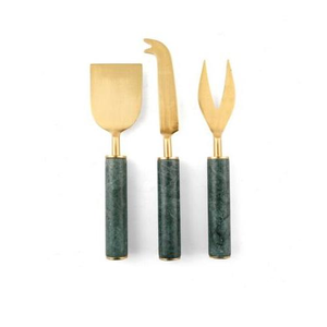 Ensemble de 4 couteaux à fromage en laiton et résine, design unique, ustensiles de cuisine, outils à fromage pour la maison et l'hôtel à bas prix - Product Image 2