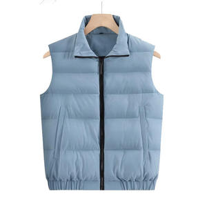 Custom Logo Unisex Padded Outdoor Sleeveless <b>Jacket</b> Men's Glossy Puffer Vest Men's Winter Coat - Product Image 2