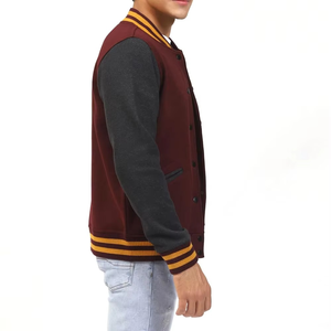 OEM Custom Unisex Vintage Color <b>Block</b> Reversible Hooded Varsity Jacket 100% Wool Waterproof Breathable Loose Fit Winter - Product Image 2
