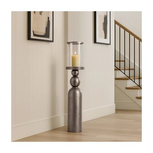 Candelabro Decorativo de Estilo Antiguo, Redondo, con Pantalla de Vidrio Resistente al Calor, Decoración para el Hogar - Product Image 4