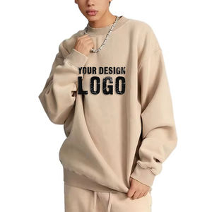 เสื้อสเวตเชิ้ตแขนจั๊มพ์แบบขายส่ง เสื้อสเวตเชิ้ตสไตล์สตรีทแวร์ทรงหลวม น้ำหนัก 380 กรัม สำหรับแบรนด์เสื้อผ้าบุรุษ - Product Image 1