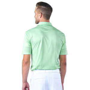 Chemise à manches courtes vert clair pour homme, couleur unie, style décontracté, coupe classique, 100% polyester, séchage rapide, respirante, service OEM - Product Image 2