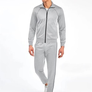 Vêtements de sport, tenue de fitness respirante, en polaire polyester, pour l'hiver, décontractée, ensembles de survêtements pour hommes, ensembles de jogging deux pièces - Product Image 1