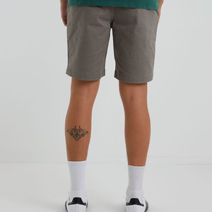 Pantalones Cortos de Algodón Gris Sólido para Hombre, Cintura Media, Cierre Elástico, Estilo Casual, Tejido Transpirable, Pantalones Chinos para Hombre - Product Image 2