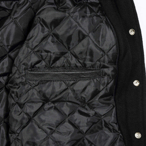 Veste universitaire d'hiver personnalisée pour homme, 100 % coton respirant, col montant, logo sur le devant - Product Image 4