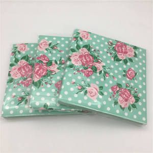 Wholesale 1/4 Folded Virgin White Cocktail <b>Paper</b> Napkin High Quality 2 Ply Printed <b>Color</b> <b>Tissue</b> in Bag Style - Product Image 2