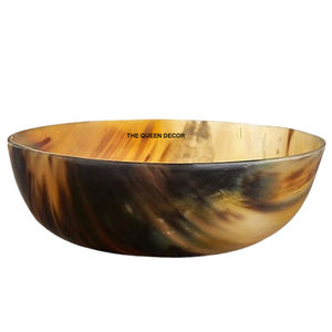 Tazón para Servir Frutas y Ensaladas de Diseño Personalizado, Tazón para Servir con Forma de Cuerno Chino, Nuevo Tazón de Cuerno Natural Moderno, Ecológico y Hecho a Mano - Product Image 3