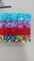 Barre en acrylique PMMA industrielle de 19 mm |   Barre à motifs de puces multicolores |   Service de découpe sur mesure 8-15 mm, moulage OEM, finition polie haute brillance