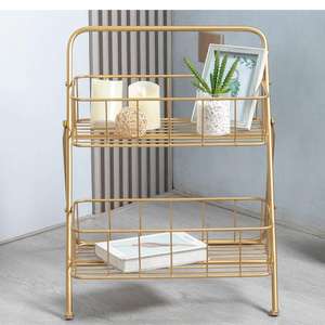 Estante de almacenamiento de metal de último diseño de calidad superior con 3 capas para cesta de cocina disponible en exportación - Product Image 5