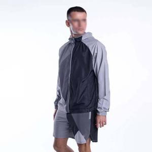 Conjunto Deportivo de Hombre con Capucha de Alta Demanda, Estilo Deportivo con Bloques de Color, Secado Rápido, Chaqueta Cortavientos y Pantalones Cortos para Verano - Product Image 4