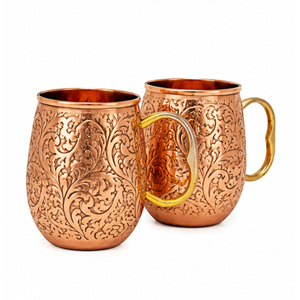 Mug Moscow Mule en cuivre pur martelé, qualité alimentaire, tasse à bière en cuivre massif, vente en gros, vaisselle métallique pour cocktails, pour les bars. - Product Image 2