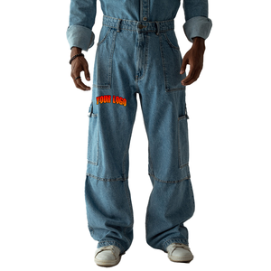 Jeans de Hombre Estilo Boyfriend, 100% Algodón, Personalizados OEM, de Alta Calidad, Estilo Urbano, Ecológicos, Transpirables, Vintage, Lavado Claro, Tejido, para Verano - Product Image 4