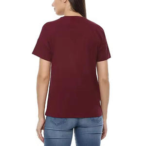 Camiseta de Verano para Mujer, Antiarrugas, con Estampado de Lona, Suave, Informal, de Manga Corta, Talla Grande, de Secado Rápido, Transpirable, Ecológica, OEM - Product Image 2