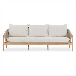 Ensemble de canapés en teck pour meubles d'extérieur de luxe avec coussins de canapé, décoration de salon de jardin - Product Image 4