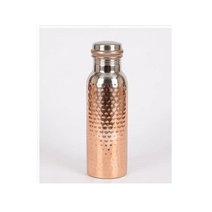 Botella de Agua Tradicional de Cobre con Diseño Martillado, Botella Portátil de Viaje, Regalo - Product Image 4